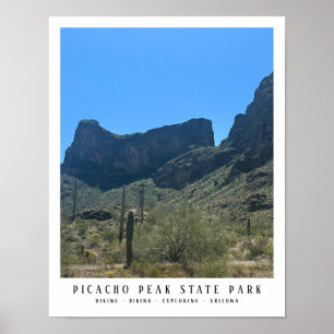 Arizona Wüste Picacho Bergsee-Zauber Poster