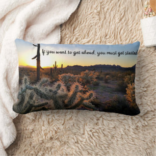 Arizona Wüste Sonnenuntergang Kaktus Inspiration S Lendenkissen