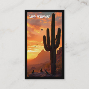 Arizona Wüste Südwest Sunset Business Card Visitenkarte