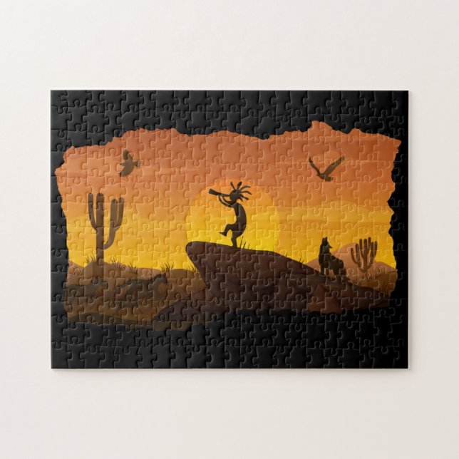 Arizona Wüste Sunset Kokopelli (Horizontal)