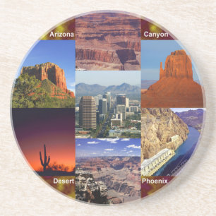 Arizona-WüstenCollage Sandstein Untersetzer