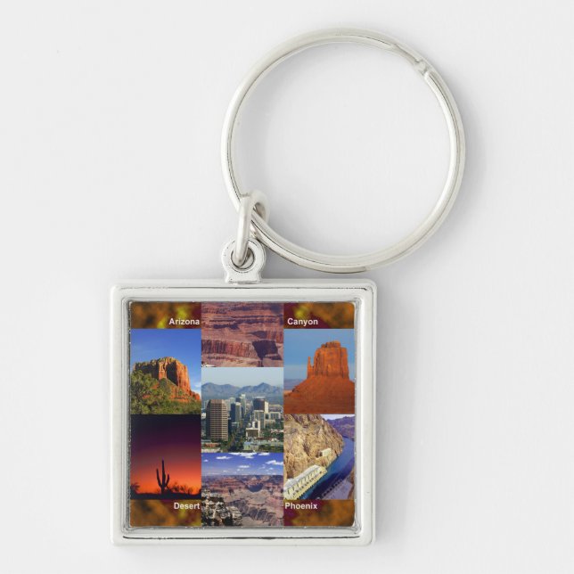 Arizona-WüstenCollage Schlüsselanhänger (Vorne)
