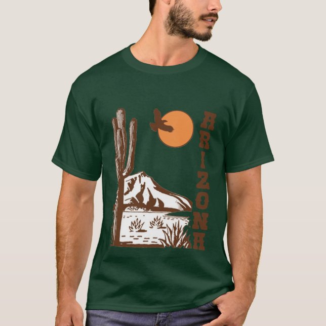 Arizona-Wüstenkaktus T-Shirt (Vorderseite)