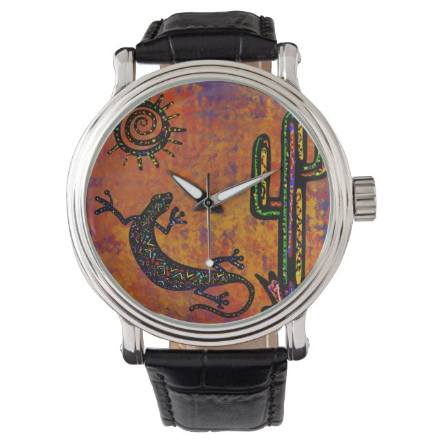 Arizona Wüstenkunst Armbanduhr (Vorderseite)