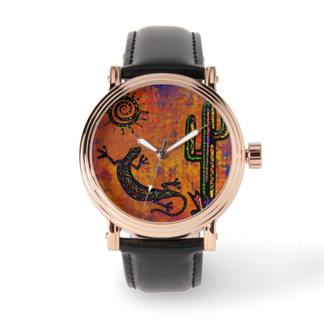 Arizona Wüstenkunst Armbanduhr (Vorderseite)