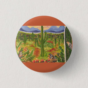 Arizona-Wüstenkunst Button