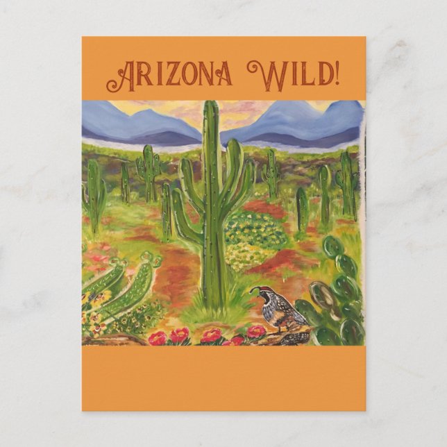 Arizona Wüstenkunst Postkarte (Vorderseite)
