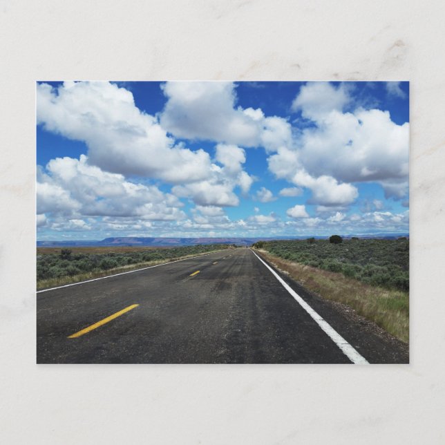 Arizona Wüstenstraße im Südwesten der USA Postkarte (Vorderseite)