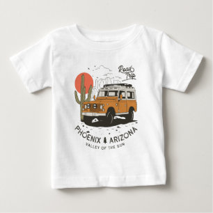 Arizona Wüstenuntergangstraßen-Trip Kaktus Phoenix Baby T-shirt
