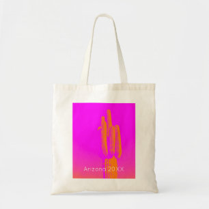 Arizona Year Hot Pink Orange White Modern Cactus Tragetasche