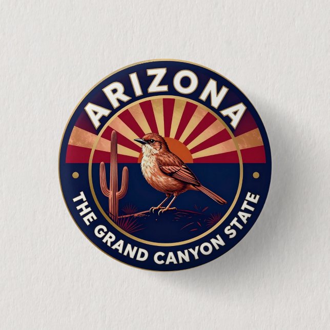 🌵 Arizona-Zaunkönig-Erbe Button (Vorderseite)