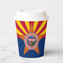 Arizonan Flag & Seal, Flag of Arizona Pappbecher