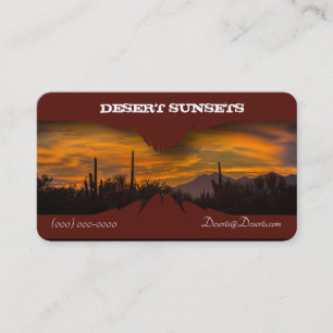 Arizonasaguaro-Kaktus-Sonnenuntergang Visitenkarte