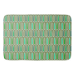 Arkaden Formen Retro grün, aquamarin, aqua, meer Badematte