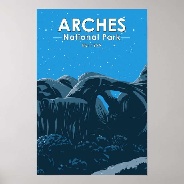 Arkadengarten Nationalpark Doppelte Arche Vintag Poster (Vorne)