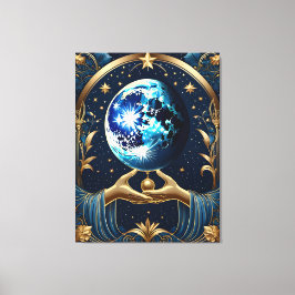 arkanisches Tarot mit Mond Leinwanddruck