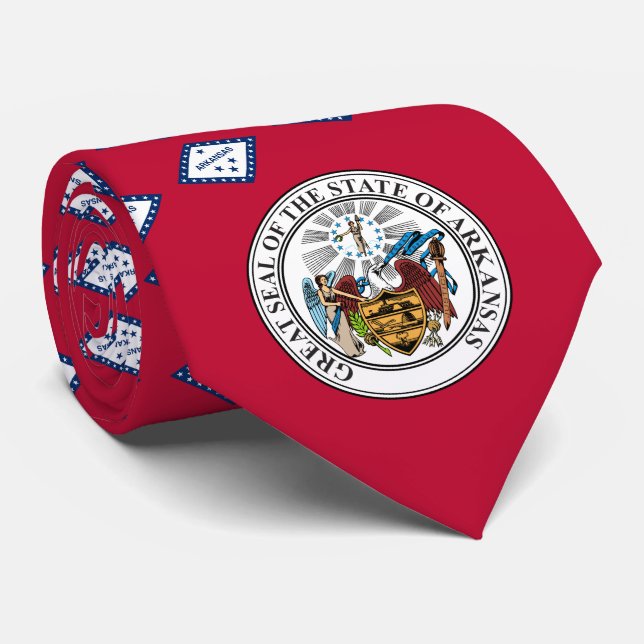 Arkansan Flag & Siegel, Flagge von Arkansas Krawatte (Gerollt)