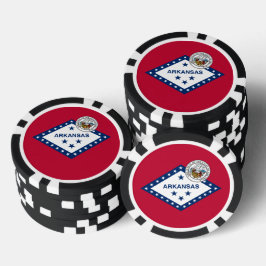 Arkansan-Flagge & Siegel, Flagge von Arkansas Pokerchips