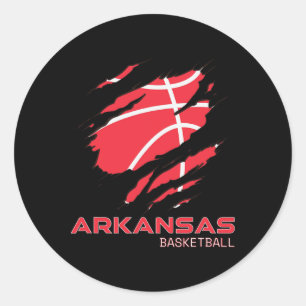 Arkansan Hoops Fan Souvenir Geschenk Arkansas Bysk Runder Aufkleber