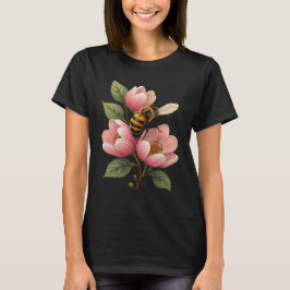 Arkansan State Honey Bee And Apple Blossom Vector  T-Shirt