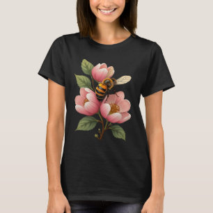Arkansan State Honey Bee und Apfelblüten-Vektor T-Shirt