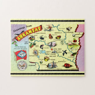 Arkansas 11x14 Karte
