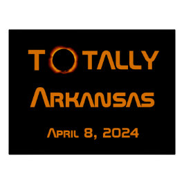 Arkansas 2024 Gesamtsolares Eclipse Poster