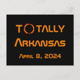 Arkansas 2024 Gesamtsolares Eclipse Postkarte