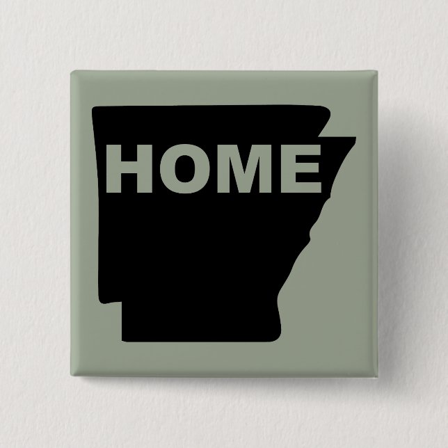 Arkansas Accueil Loin De L'État Bouton Badge Pin (Devant)