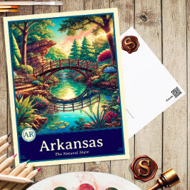Arkansas | Anime Style Cel Schattenkarte Postkarte