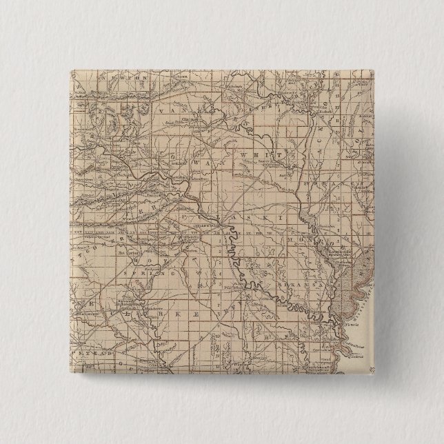 Arkansas Atlas Karte Button (Vorderseite)