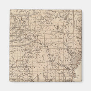 Arkansas Atlas Karte Magnet