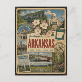 Arkansas Authentische Vintage-Postkarte Postkarte