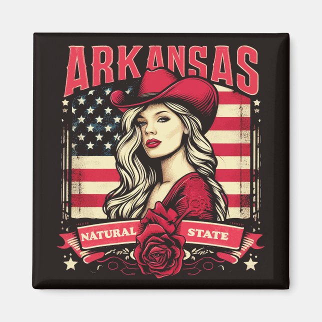 Arkansas Cowgirl Magnet (Vorne)