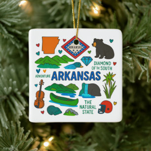 Arkansas Custom Family Trip Weihnachten bewahren Keramikornament