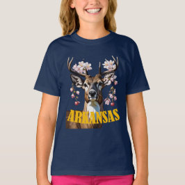 Arkansas Deer With Apple Blossom T-Shirt