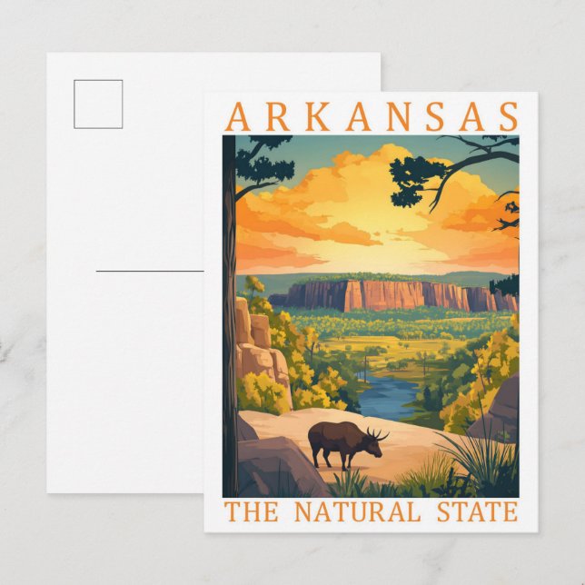 Arkansas, der Natural Staat USA Travel Place Postkarte (Vorne/Hinten)