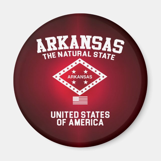 Arkansas Der natürliche Staat Magnet (Vorne)