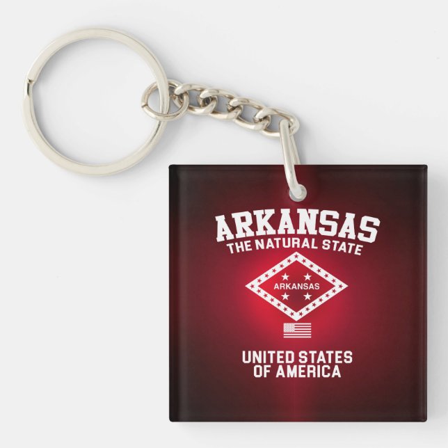Arkansas Der natürliche Staat Schlüsselanhänger (Vorderseite)