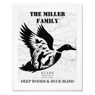 Arkansas Duck Hunting Cabin Decor Personalised Fotodruck