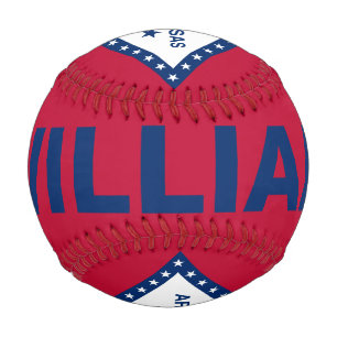 Arkansas Flag Baseball benutzerdefinierbare Name &