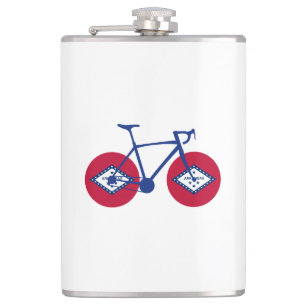 Arkansas Flag Cycling Flachmann