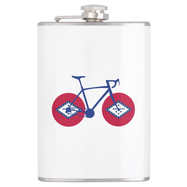 Arkansas Flag Cycling Flachmann (Vorderseite)