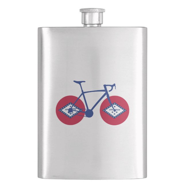 Arkansas Flag Cycling Flachmann (Vorderseite)