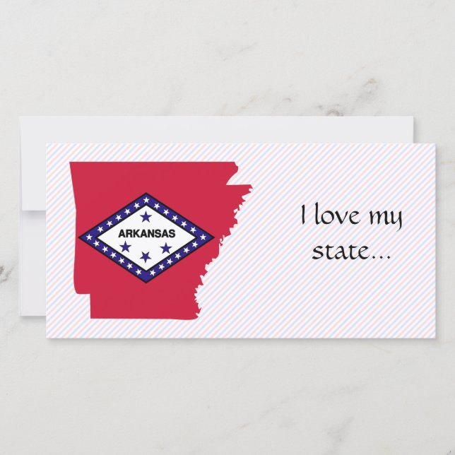 Arkansas Flag Karte (Vorderseite)
