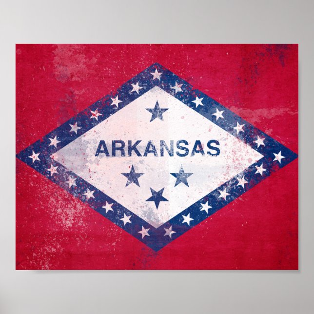 Arkansas-Flag Poster (Vorne)
