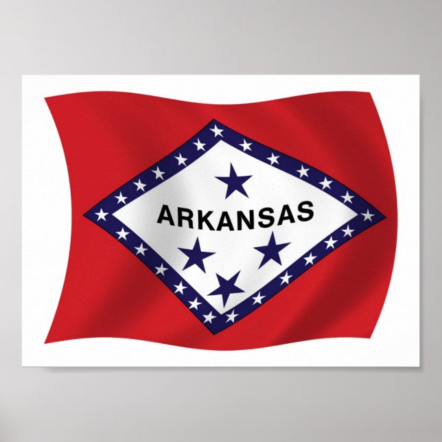 Arkansas Flag Poster Print (Vorne)