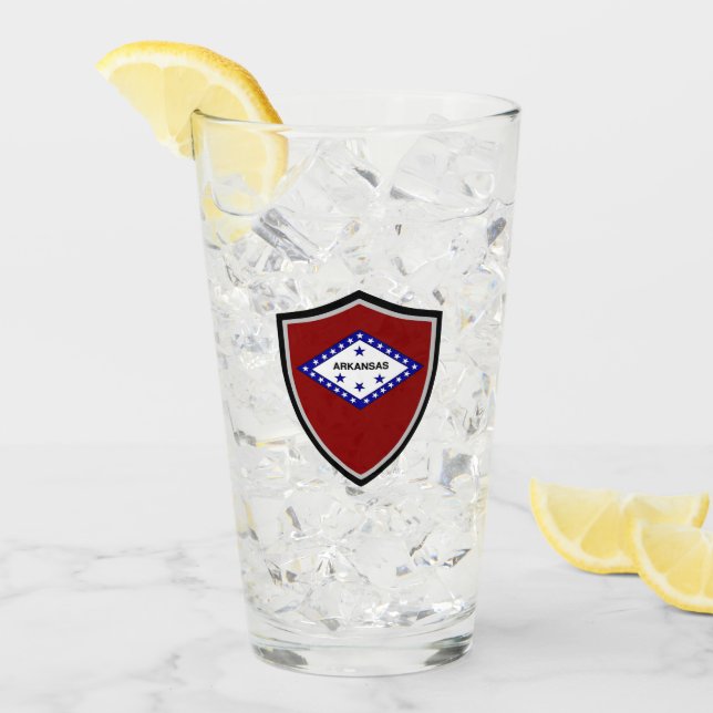 Arkansas-Flagge Glas (Vorderseite Ice)