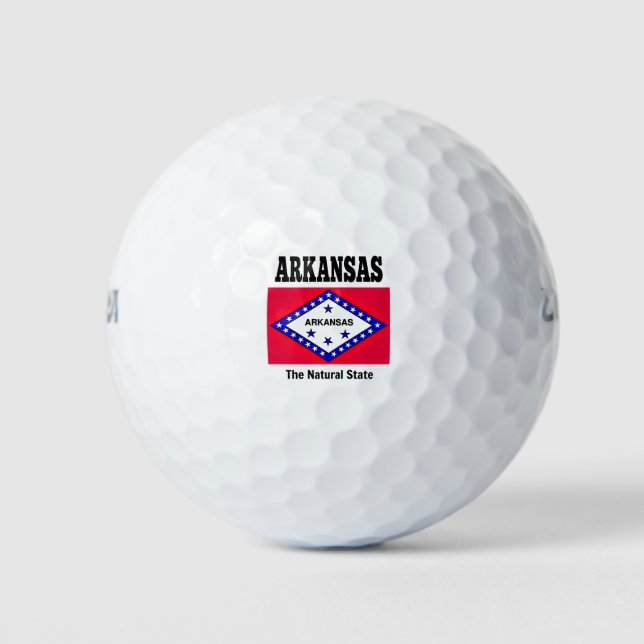 Arkansas-Flagge Golfball (Vorderseite)