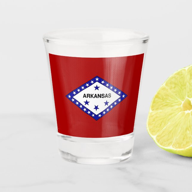 Arkansas-Flagge Schnapsglas (Vorderseite)